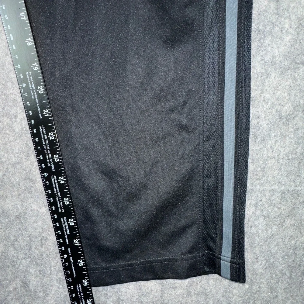 Nike Track Pants Mens L Black Grey Stripe 480238-010 Athletic Training Joggers